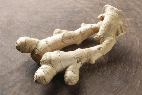 A nutritious ginger on the table Stock Photos