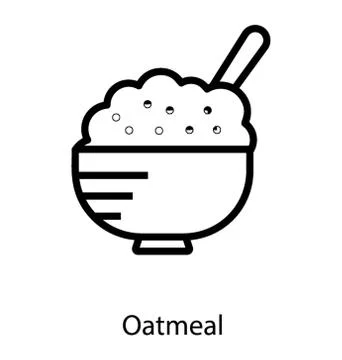Nutritious Oatmeal Vector Stock Illustration