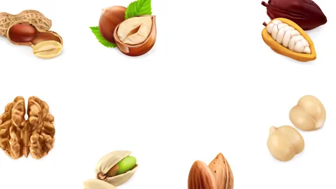 Nuts 8K sliding animation | Stock Video | Pond5