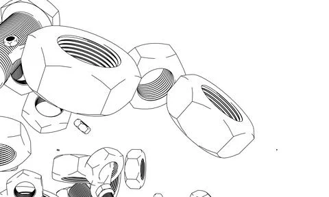 Nuts and bolts Stock Illustration