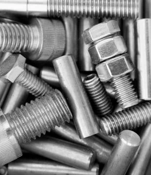 Nuts and bolts Stock Photos