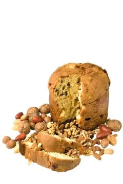 Nuts and cake Stock Photos