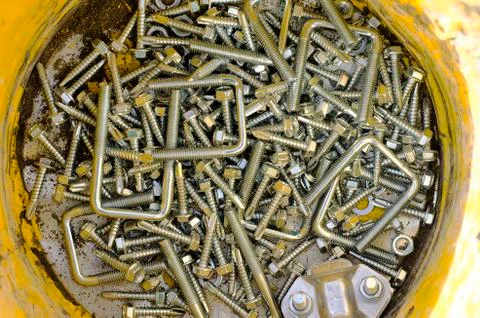 Nuts and screws Stock Photos