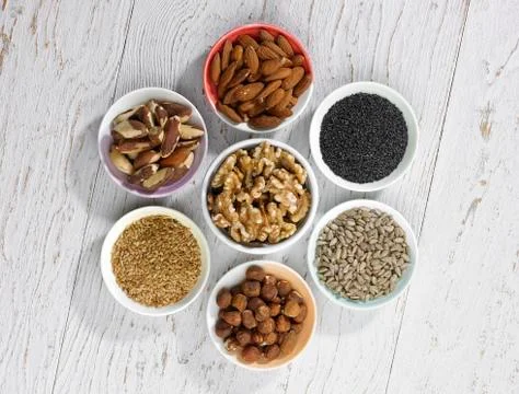 Nuts and seeds Stock Photos