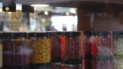 Nuts and sweets from Exotic Mix Stock-Footage 92936603