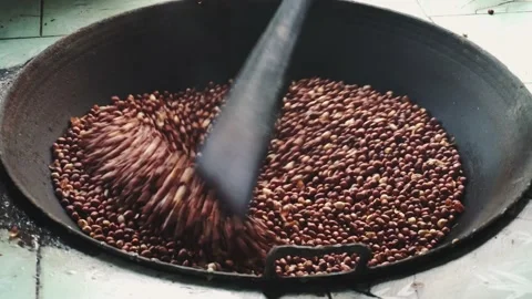 Nuts are fried Stock Footage 132041331