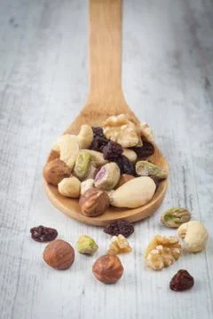 Nuts assortment Stock Photos