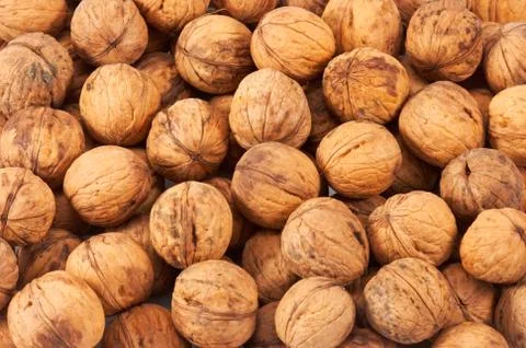 Nuts background Stock Photos