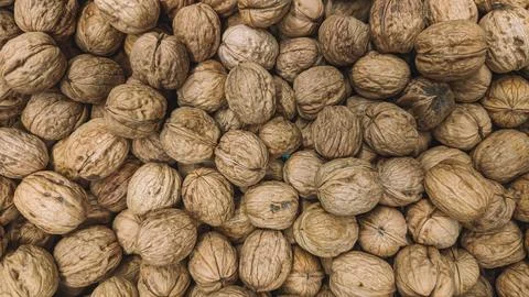 Nuts background Stock Photos