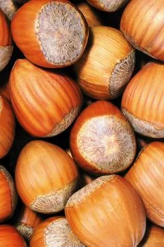 Nuts background view Stock Photos