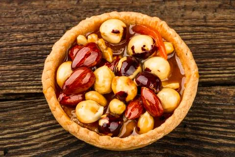 Nuts cake Stock Photos