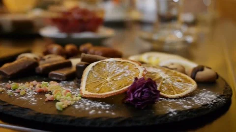 Nuts Candy Prunes Stock Footage 78595669