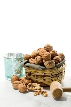 Nuts in christmas Stock Photos