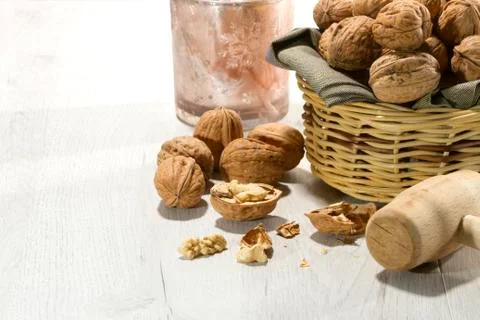 Nuts in christmas Stock Photos