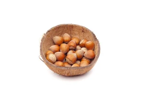 Nuts in coconut Stock Photos