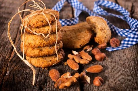 Nuts cookies Stock Photos
