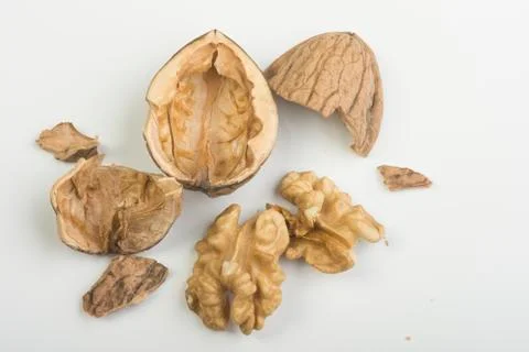 Nuts cracked Foto stock