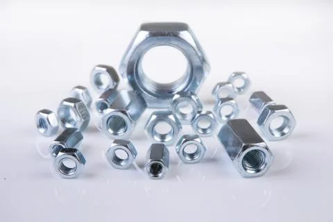 Nuts of the different size Stock Photos