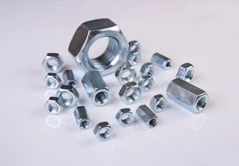 Nuts of the different size Stock Photos