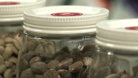 Nuts of different types in bank Video stock 114122047