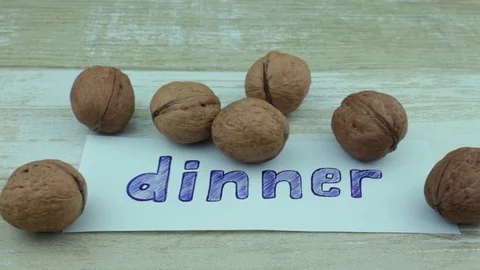 Nuts for dinner Stock Footage 80335638