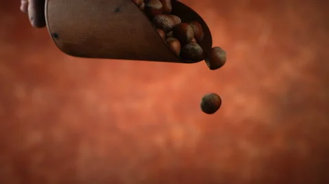 Nuts falling Stock-Footage 61671828