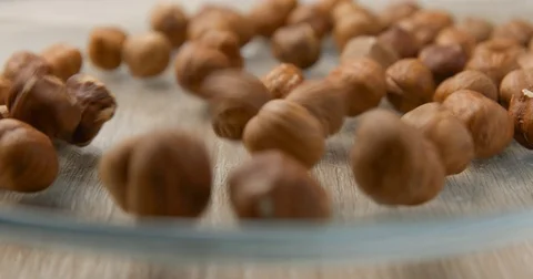 Nuts falling slowmotion‚ orginal file: 4K DCI, PRO RES 444, 12 bits Stock Footage 82039385