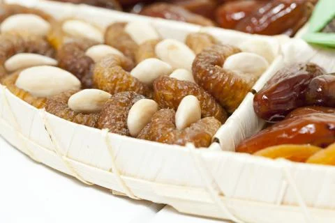 Nuts foreground Stock-Fotos