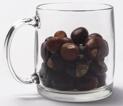 Nuts in a glass Foto stock