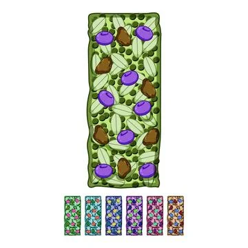 Nuts granola bar cartoon vector graphic Stock Illustration