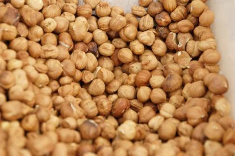 Nuts hazelnuts are a lot of close-up Stockfoto's