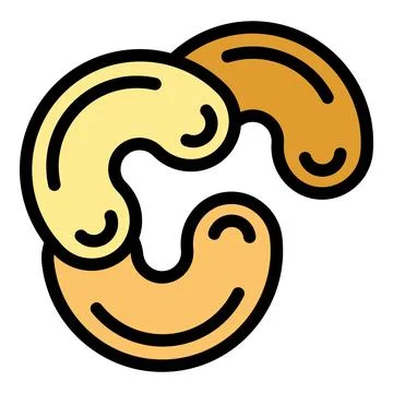 Nuts icon vector flat Stock Illustration