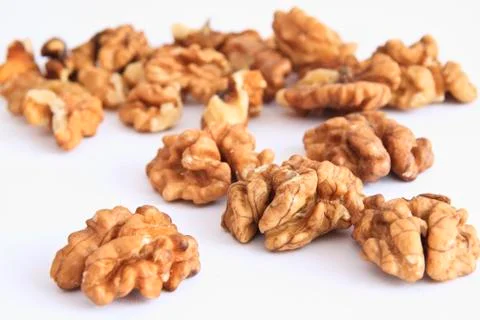 Nuts isolated on white 库存照片