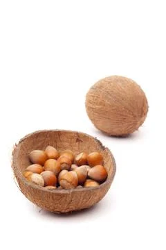 Nuts mix isolated on white background Stock Photos