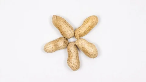 Nuts mix on a white background. Pistachio, hazelnuts, almonds,cashew, peanuts Stock-Footage 88398958