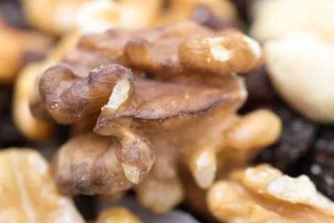 Nuts mixed, for backgrounds or textures Stock Photos