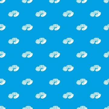 Nuts pattern vector seamless blue 스톡 일러스트