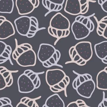 Nuts seamless pattern art cartoon vector illustration Illustrazione stock