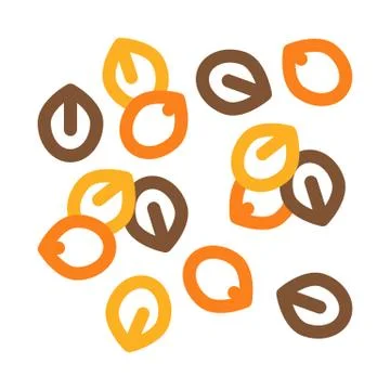 Nuts seeds icon vector outline illustration Stock Illustration
