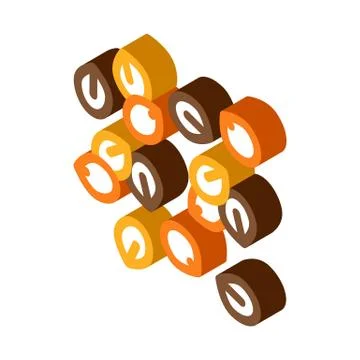 Nuts seeds isometric icon vector illustration Stock Illustration