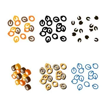 Nuts seeds multipack icon vector outline Stock Illustration
