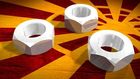 Nuts set on textured background Stock Illustration