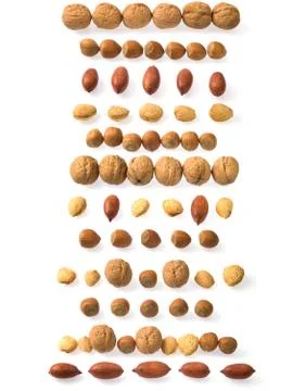 Nuts strips Stock Photos