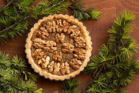 Nuts tart Stock Photos