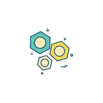Nuts tool construction icon vector Illustrazione stock