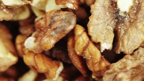 Nuts of Walnuts in bulk Stock-Footage 85421140