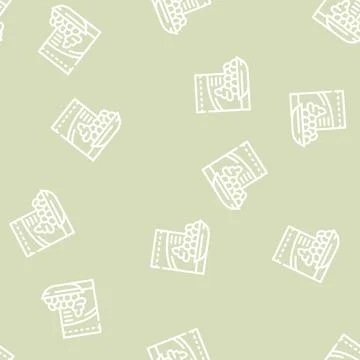 Nuts wasabi line vector seamless pattern Stock Illustration