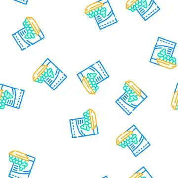 Nuts wasabi vector seamless pattern Stock Illustration