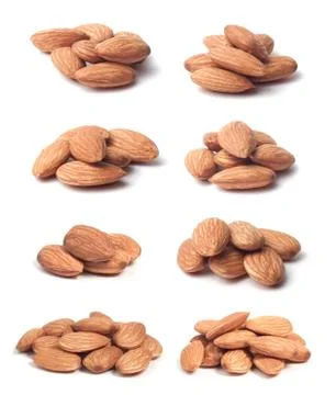 Nuts on white background Stock Photos