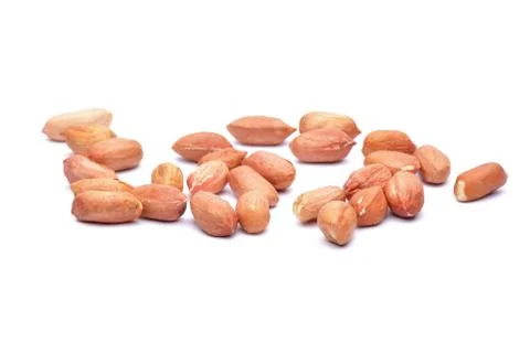 Nuts on white background Stock Photos